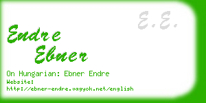 endre ebner business card